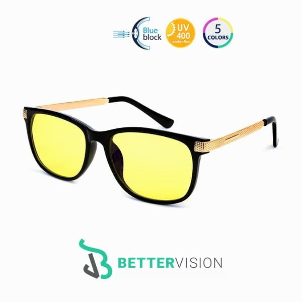 Blue Light Blocking Gaming Glasses - Fashion Charm with yellow lenses