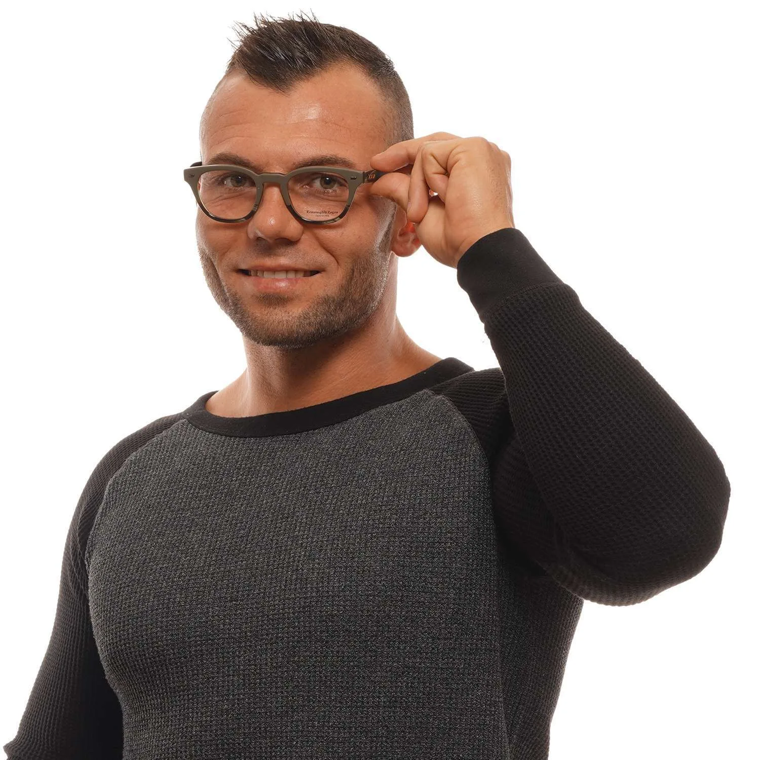 Olive Men Ermenegildo Zegna Optical Frames