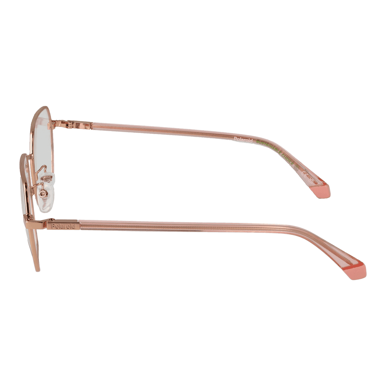 Gold Women Polaroid Optical Frames