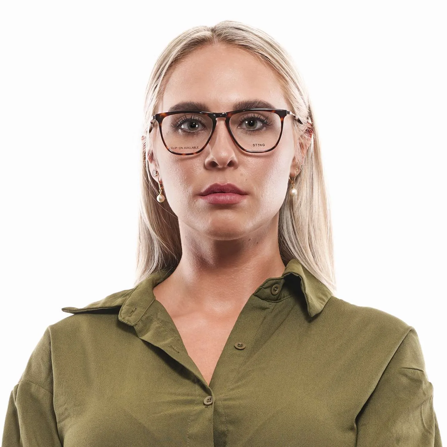 Brown Unisex Sting Optical Frames