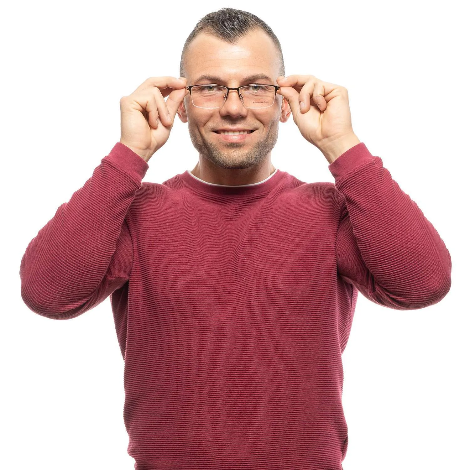 Bronze Men Ermenegildo Zegna Optical Frames