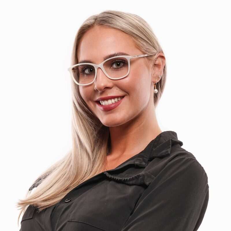 White Women Swarovski Optical Frames