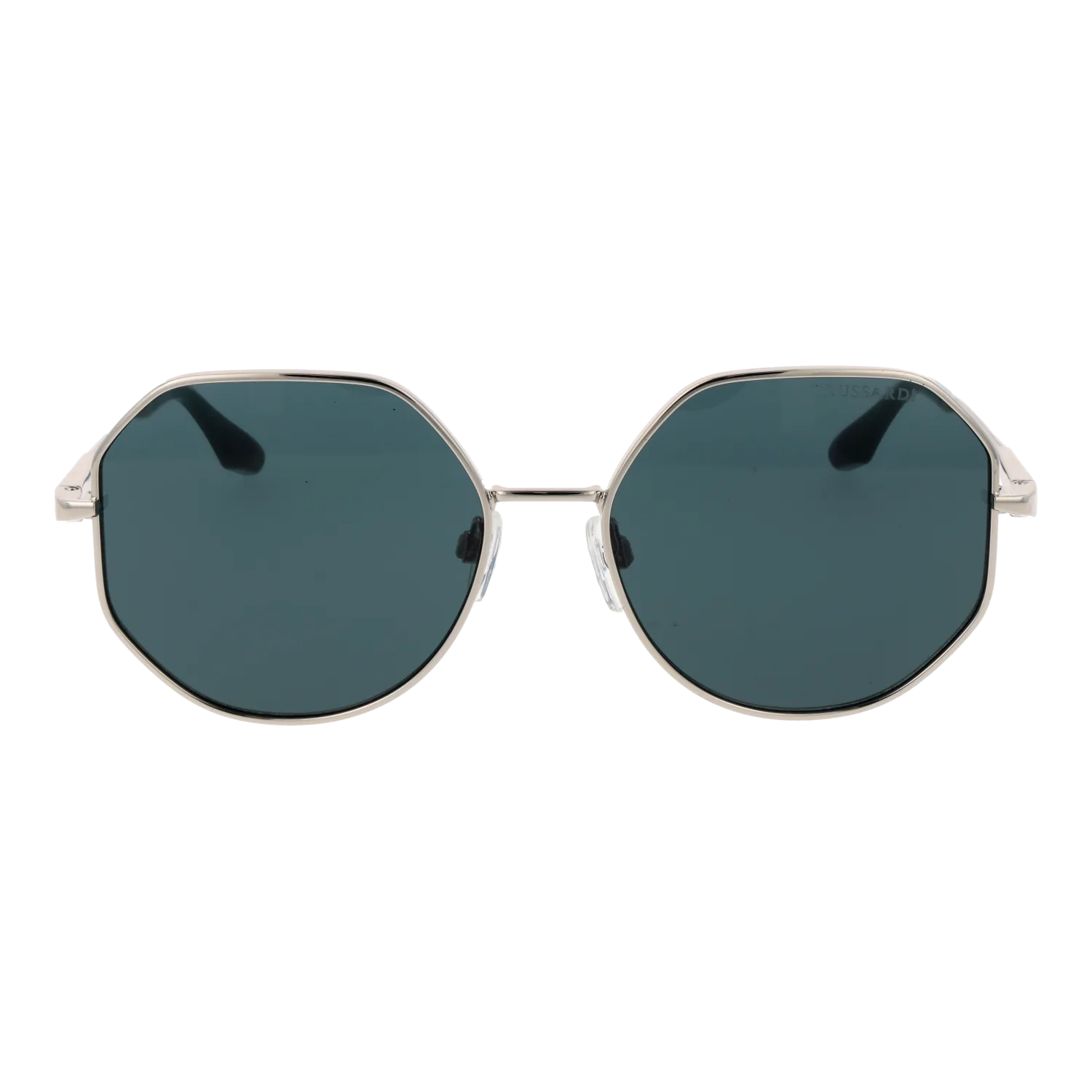Trussardi TSW3012 5603B front view with Turquoise lenses