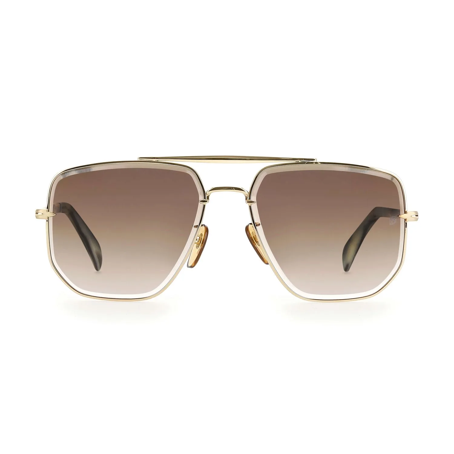 David Beckham DB 7001/S 60J5GHA front view with Brown lenses