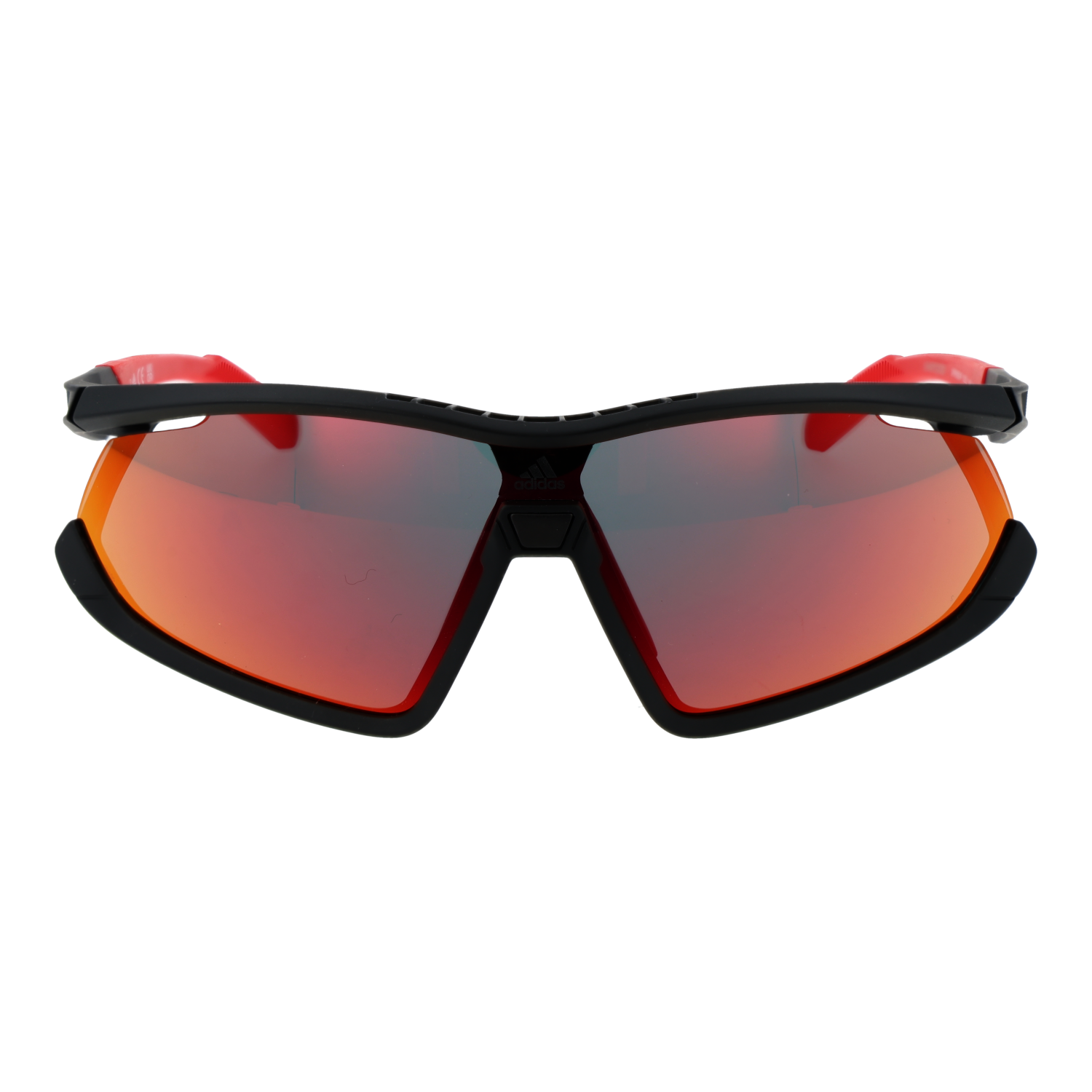 Adidas Sport SP0055-F 0002U front view with Red lenses