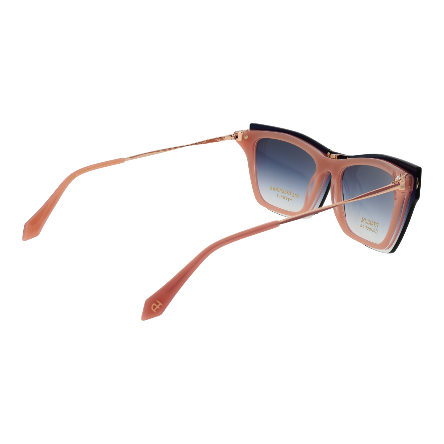 Ana Hickmann AH6565GT 54H01 & AH6565GT 54H01G rear view showing hinges