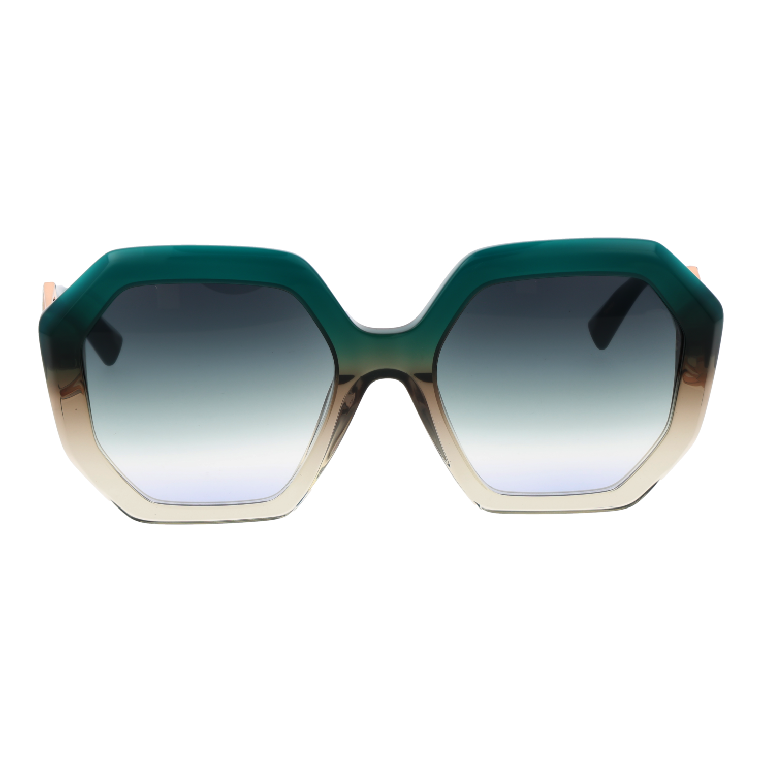 Ana Hickmann AH9396 54C01 front view with Green lenses