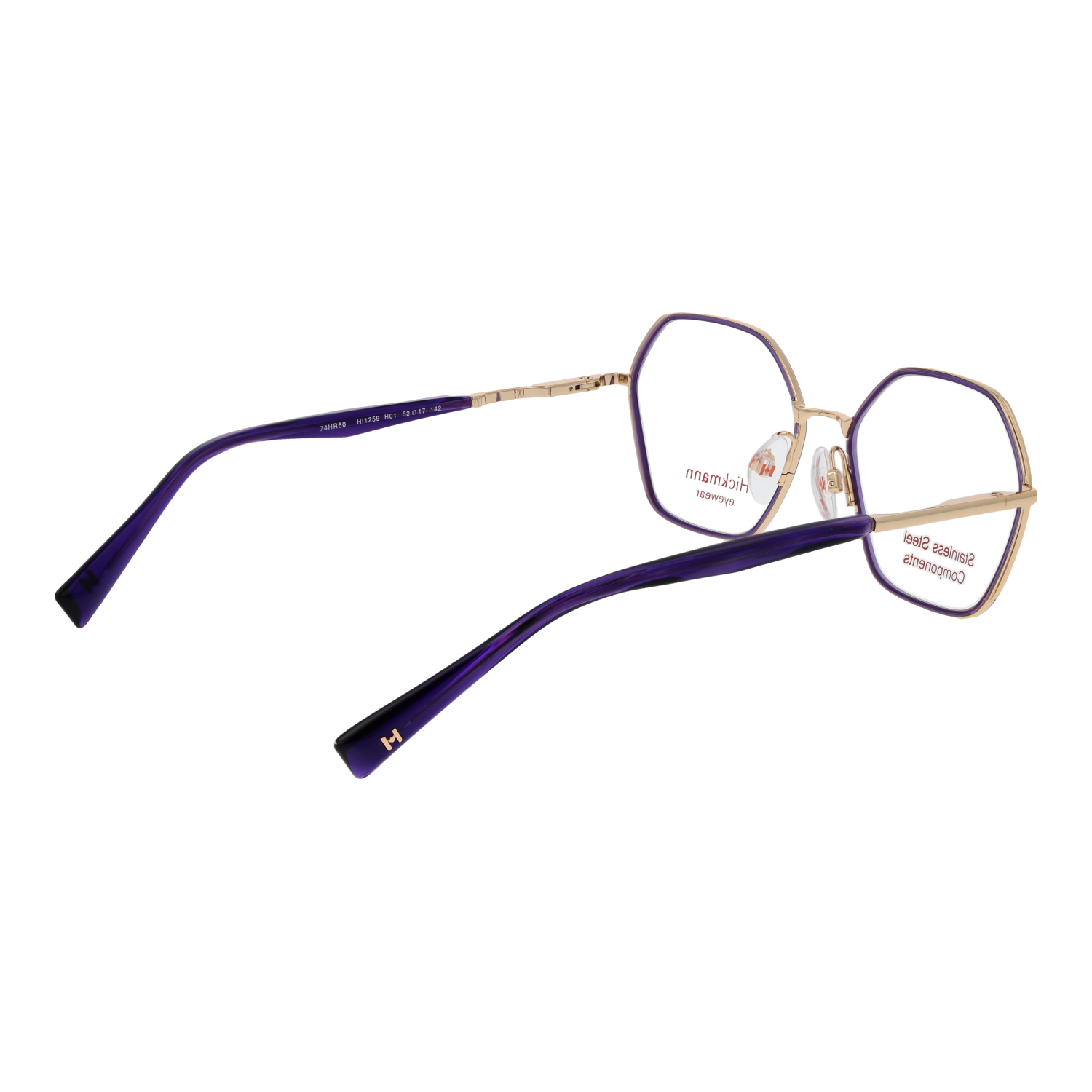 Ana Hickmann HI1259 53H01 rear view showing hinges
