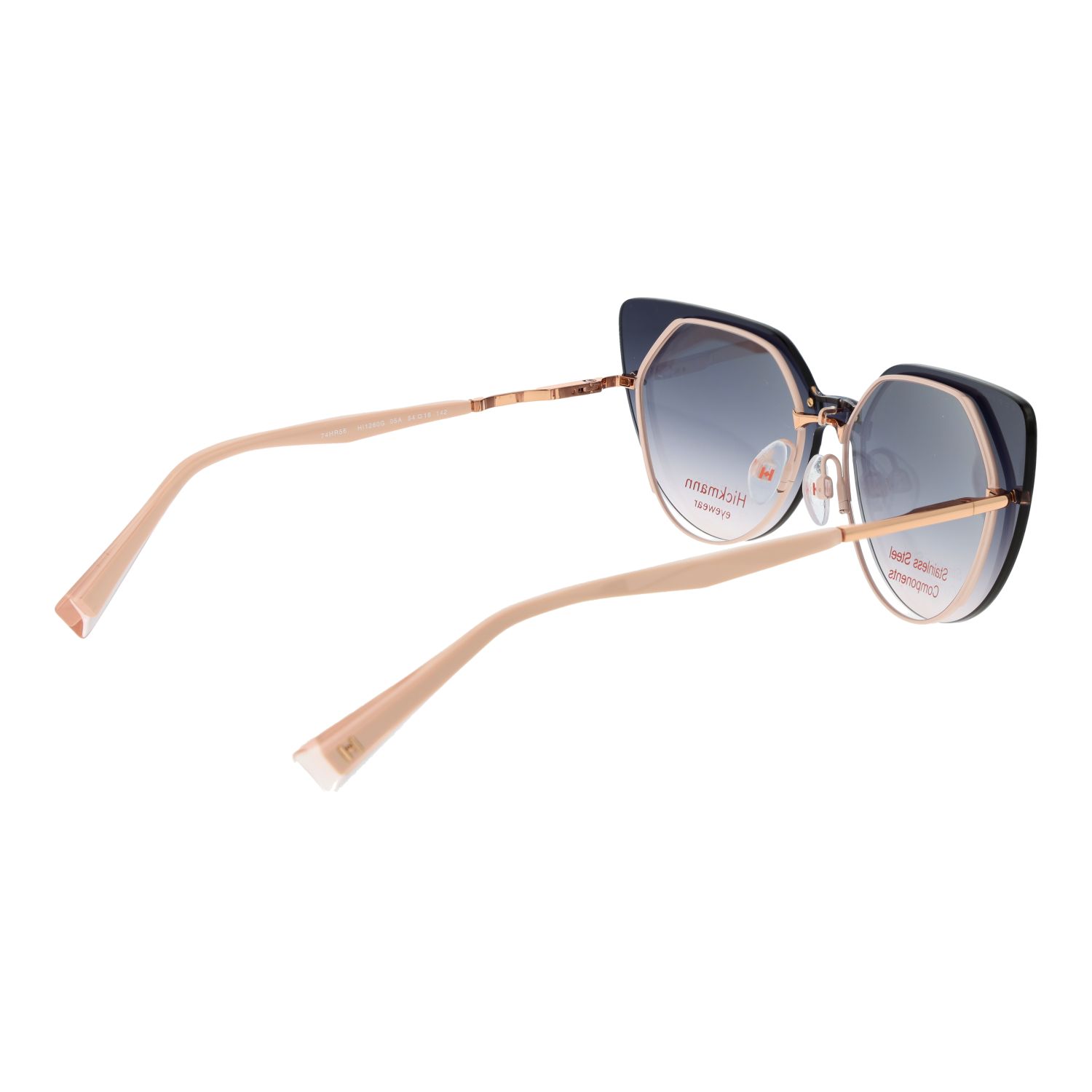 Ana Hickmann HI1260G 5305A & HI1260G 5305AG rear view showing hinges