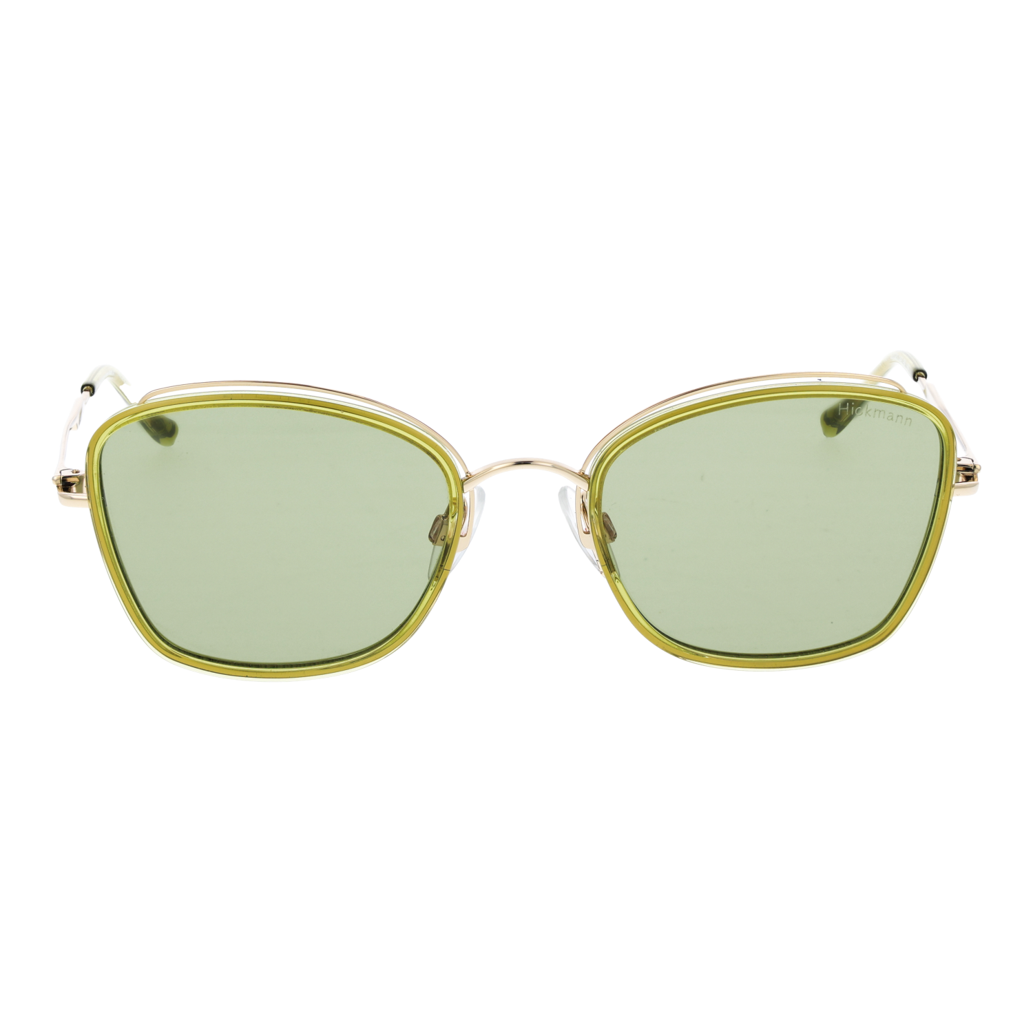 Ana Hickmann HI3219 52T01 front view with Green lenses