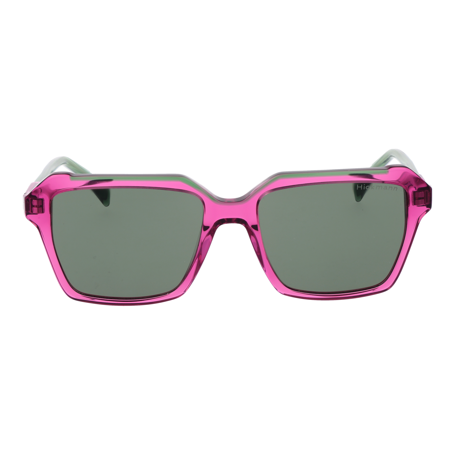 Ana Hickmann HI9259 53P03 front view with Green lenses