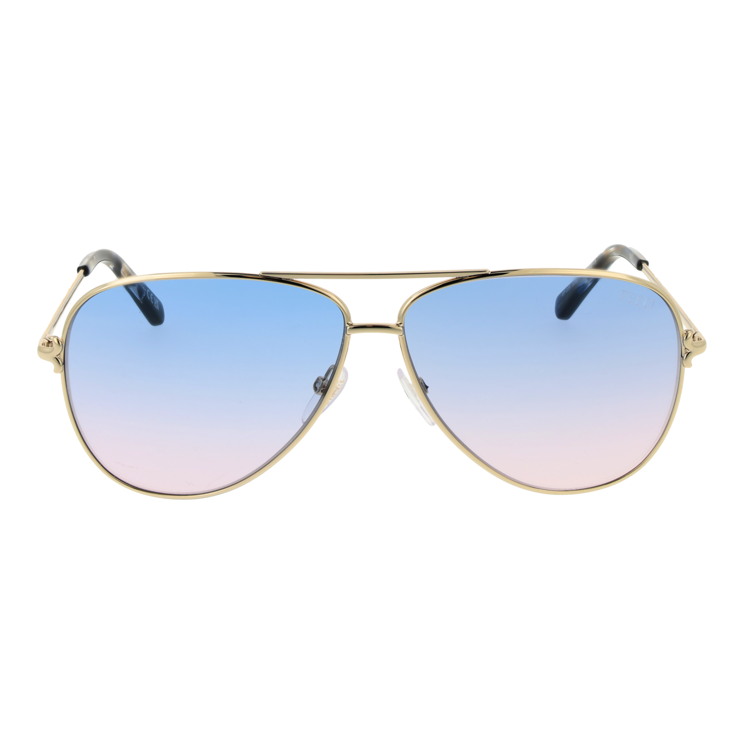 Pucci EP0229 6032W front view with Blue lenses