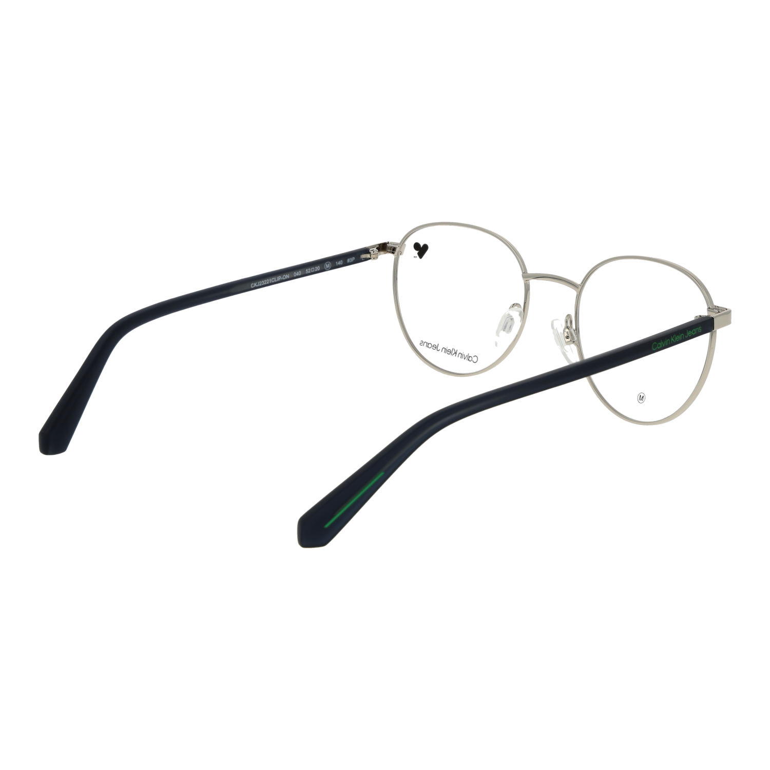 Calvin Klein Jeans CKJ23221 CLIP-ON 52040 rear view showing hinges
