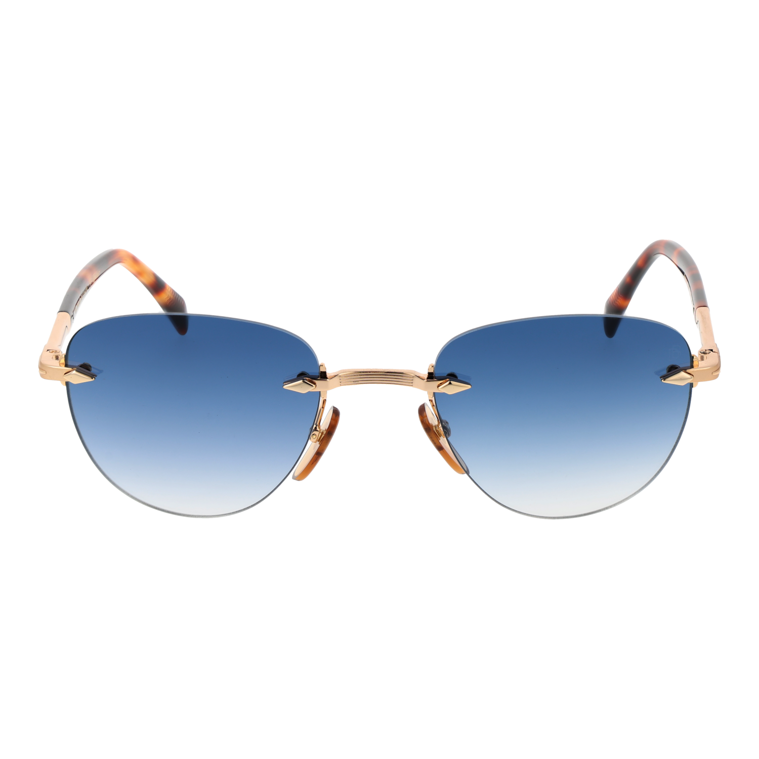 David Beckham DB 1224/S 510NR08 front view with Blue lenses