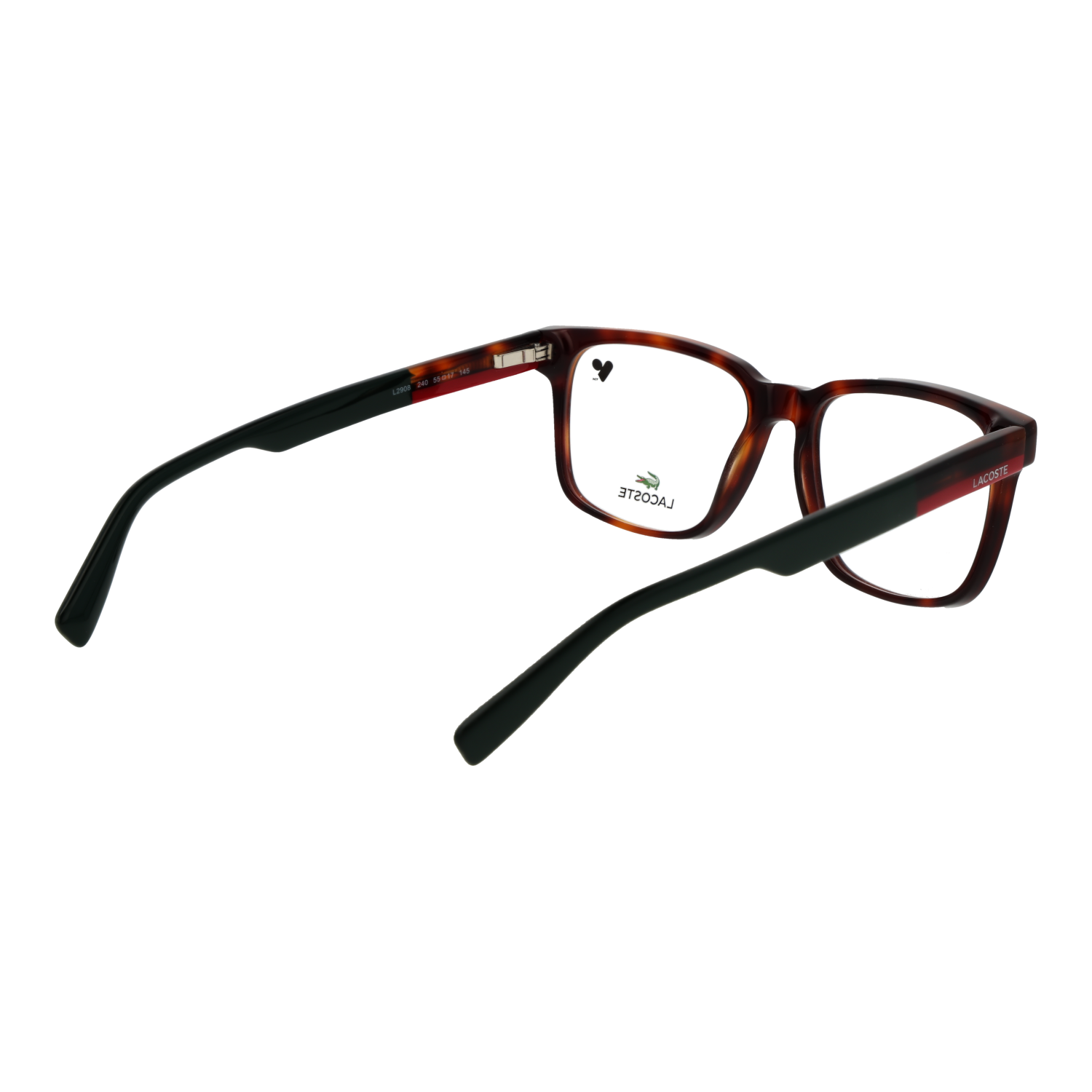 Lacoste L2908 55240 rear view showing hinges