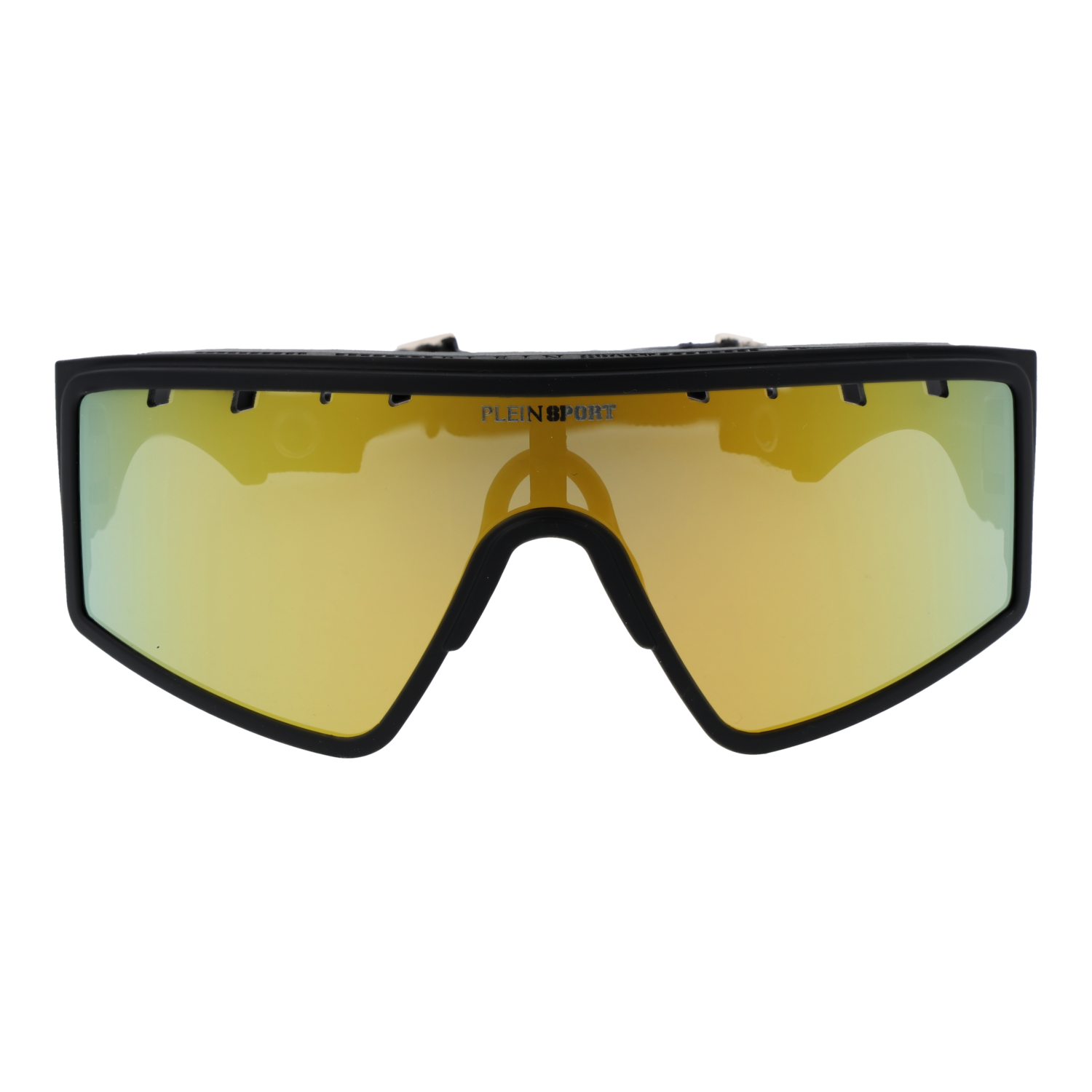 Phlipp Plein Sport SSP007 99U28G front view with Yellow lenses