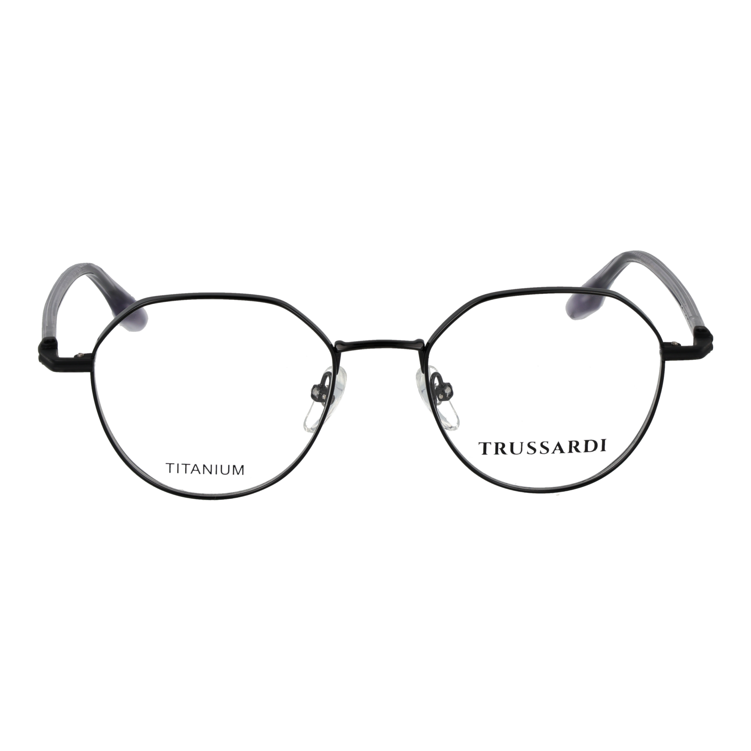 Trussardi TSM1045T 4809A front view – Titanium frame