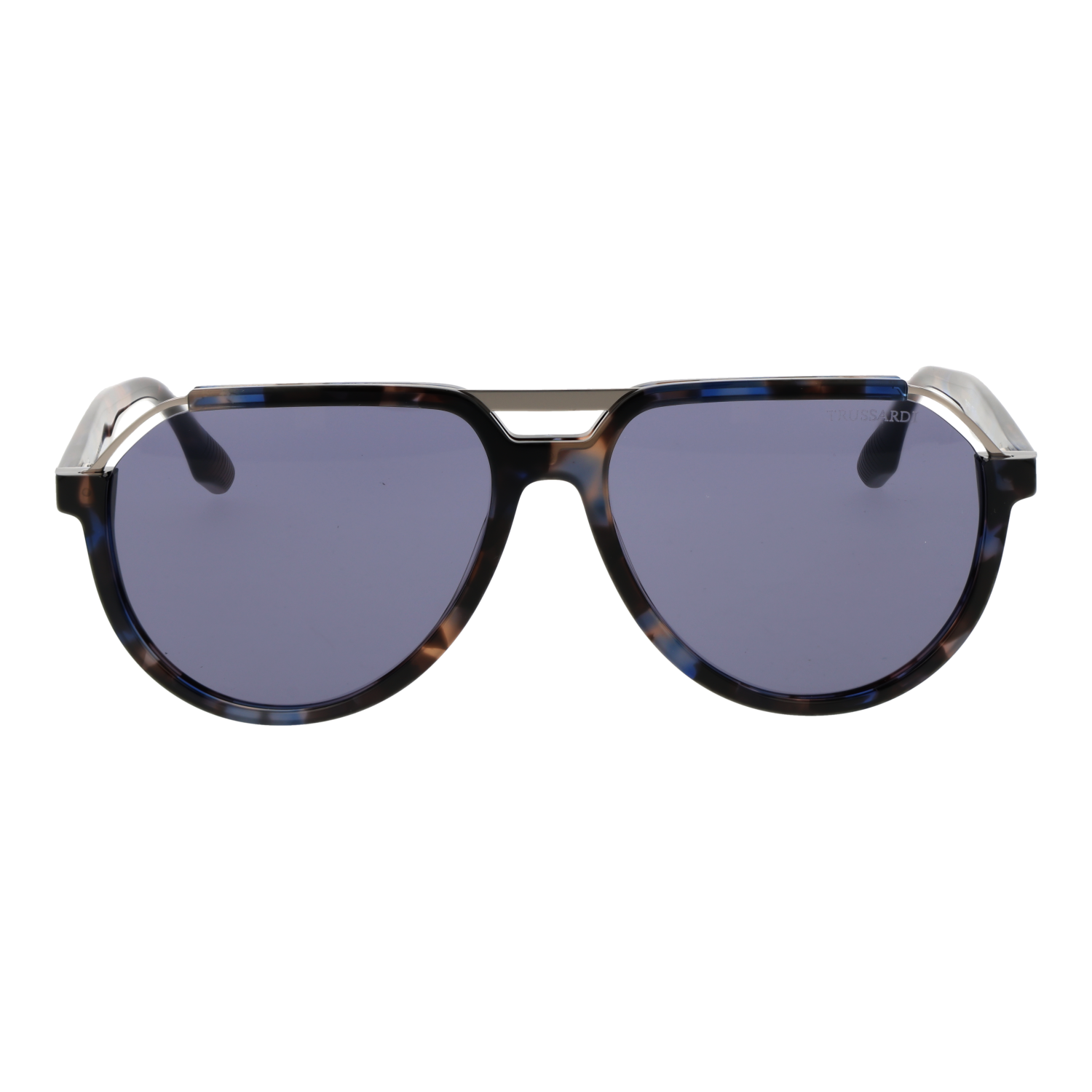 Trussardi TSM9036 59G21 front view with Blue lenses