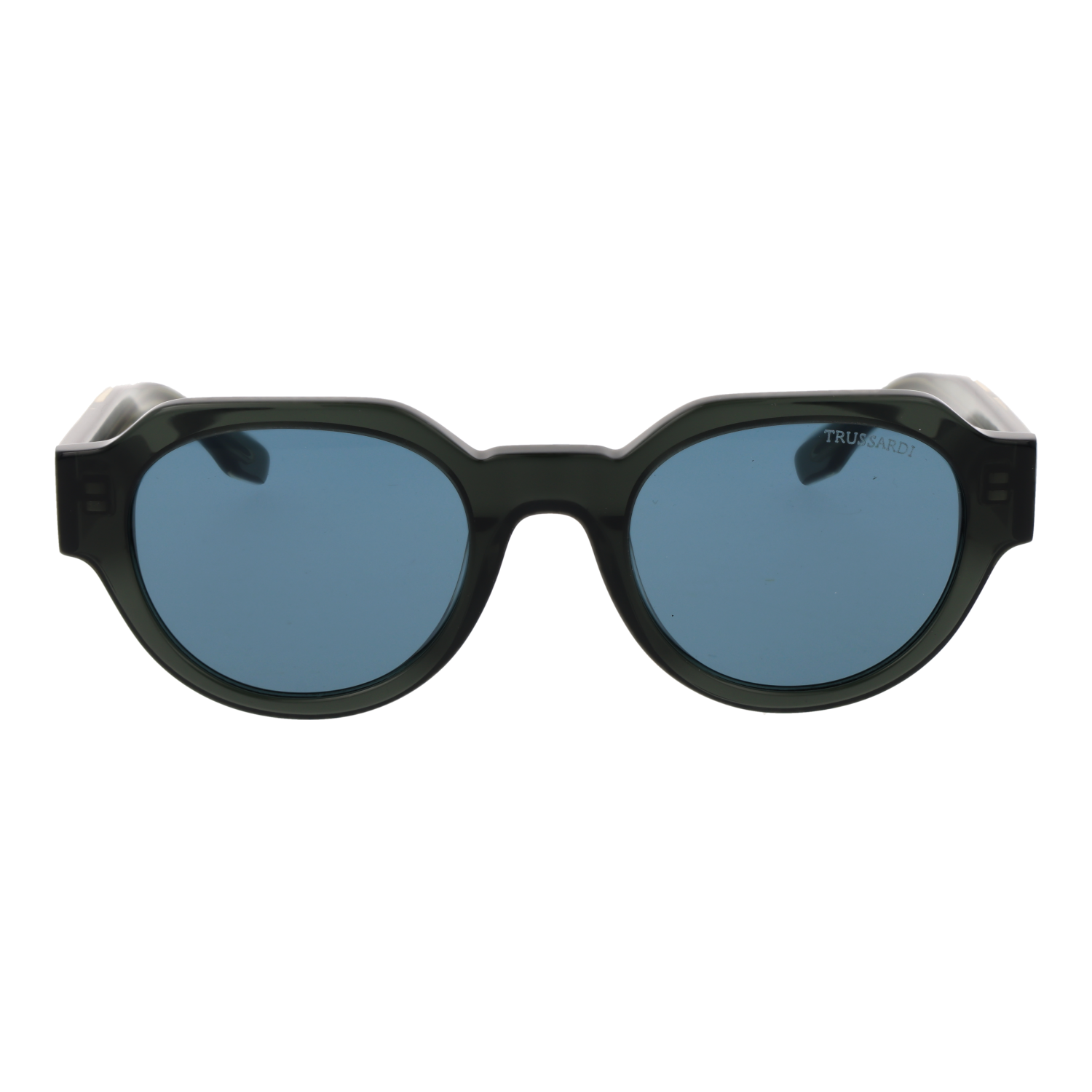 Trussardi TSU9031 51T01 front view with Blue lenses