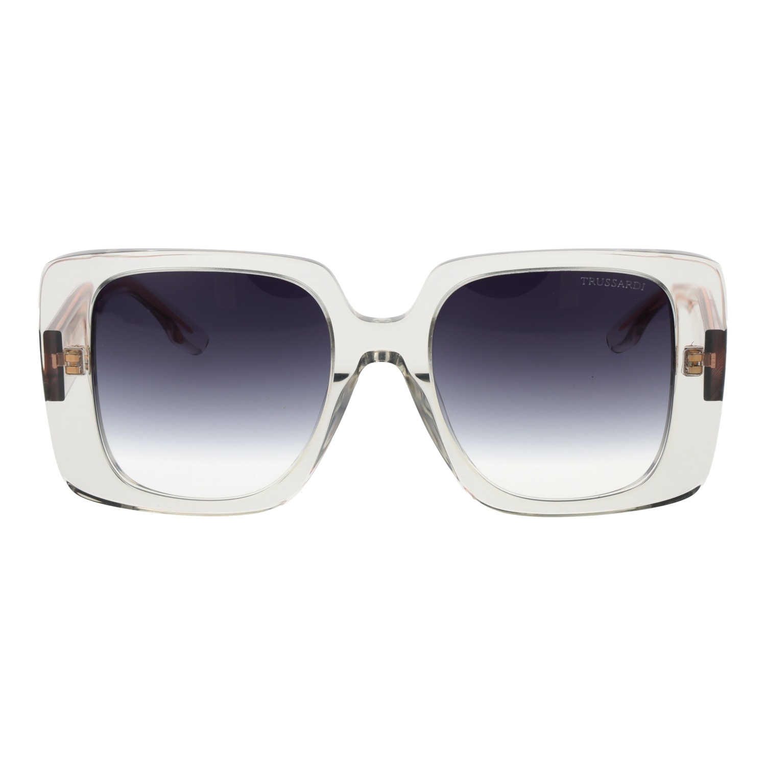 Trussardi TSW9029 53T01 front view with Blue lenses