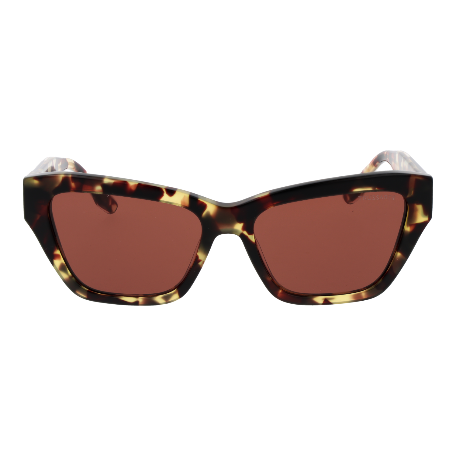 Trussardi TSW9030 57G21 front view with Brown lenses