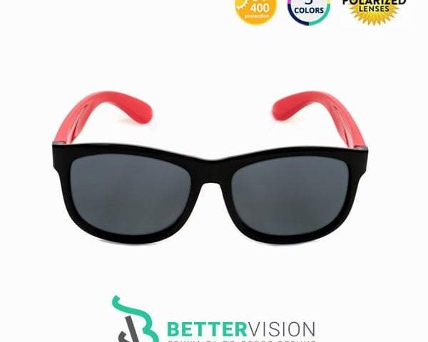 Kids Retro children's sunglasses in red and black